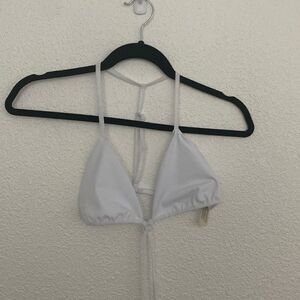 NWOT-Free People- barely there whiteTriangle Bralette w/ stomach wrap-Size M